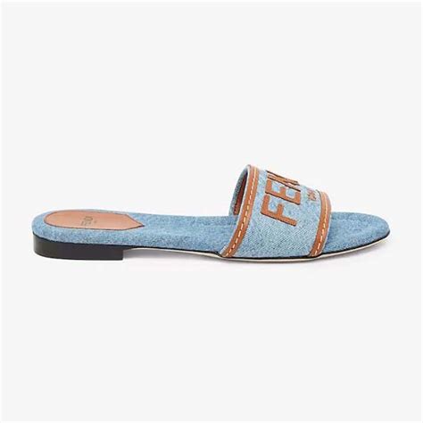 fendi denim slides.